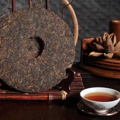 2018 haiwan lao tong zhi Puer Tea Cake,Ripe te zhi Pin 181 Pu erh Tee 老同志普洱 400g