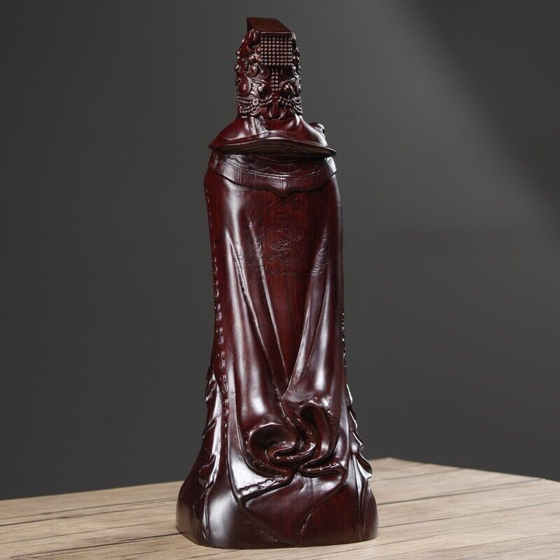 30cm,Ebony Wood Chinese MAZU Statue Carved,Taoism Matsu ruyi FOLK Goddess Sea 妈祖