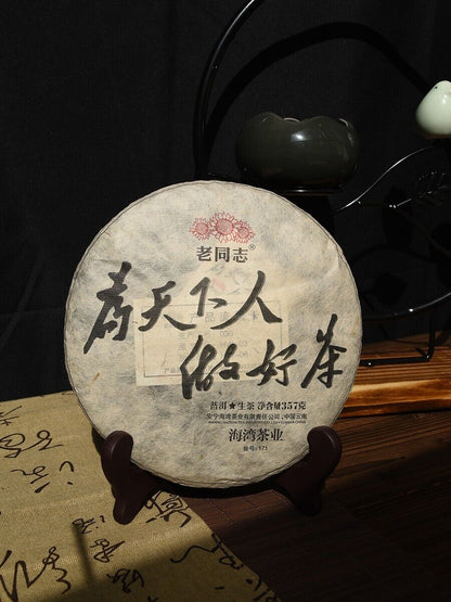 2017 China haiwan Lao Tong Zhi 171 WORLD people Menghai RAW pu er tea cake, 357g