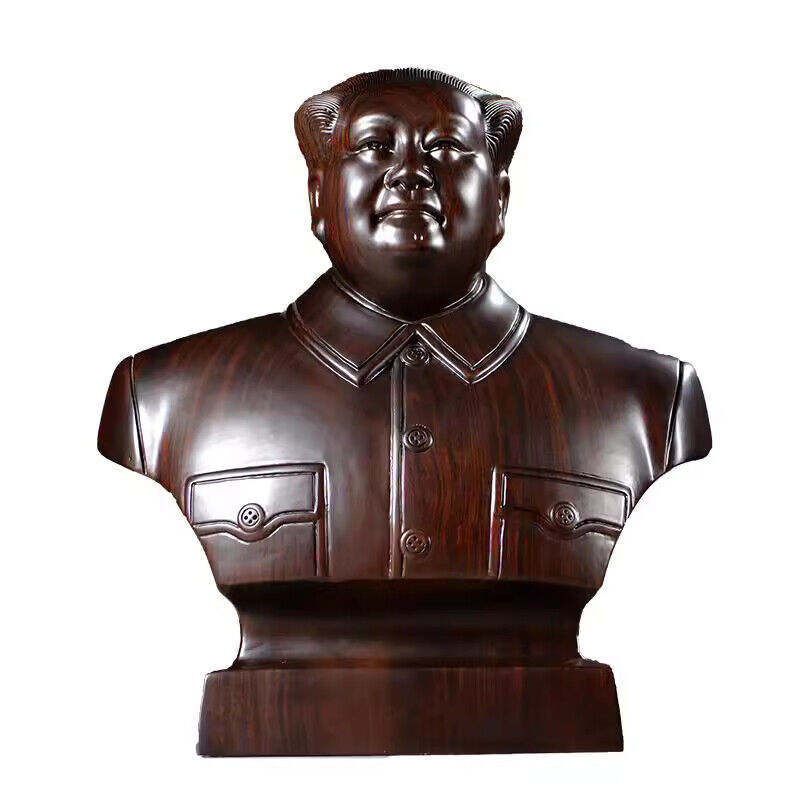 craft Chinese Former state President Chairman Mao Zedong sculpture statue wood