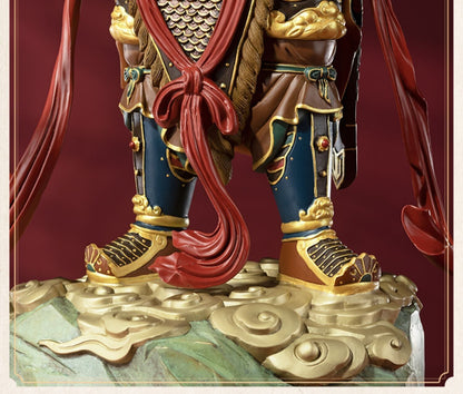 26 lbs,brass copper folk wealth God Guan Gong guanyu colorful Bodhisattva statue