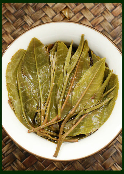 357g,2022 Yunnan XIN YI HAO NaKa raw puerh tea puer Spring green tree er 新益号普洱茶