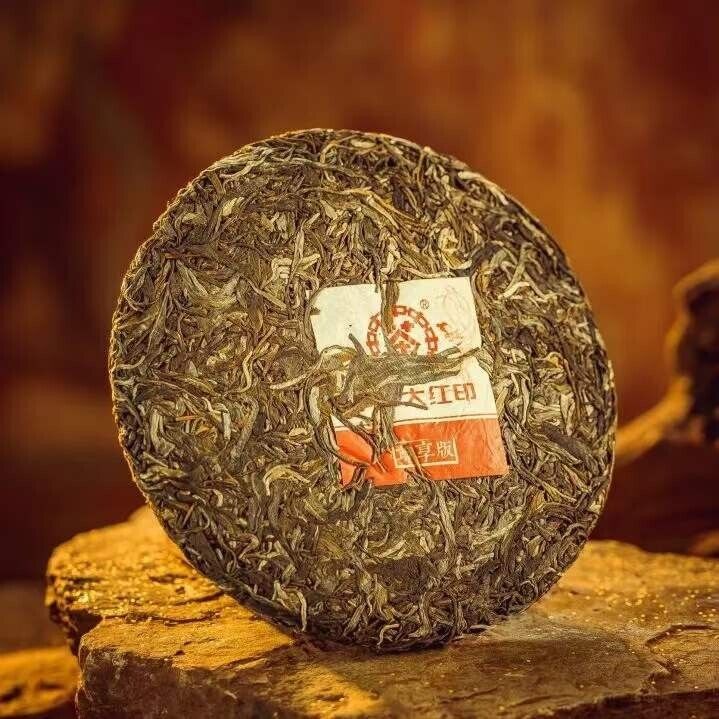 2022 Zhangcha fei tian ChinaTea big Red Seal Pu'er Raw Tea Pu-erh Cake Cha, 357g