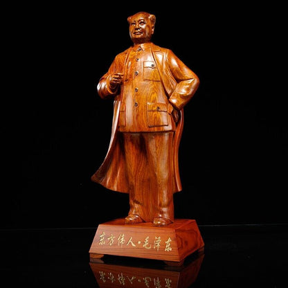 China great Leader Chairman Mao Zedong sculpture statue wood rosewood zhuxi 毛主席