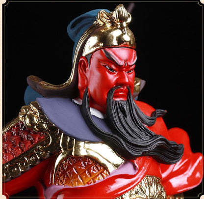 46cm,Modern resin Fengshui folk Guan Gong Riding Dragon Statue,Guan Yu,God War