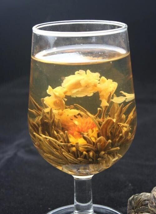 20Pcs, Different Handmade Blooming TEA,Artistic flowering Green Flower ball tee