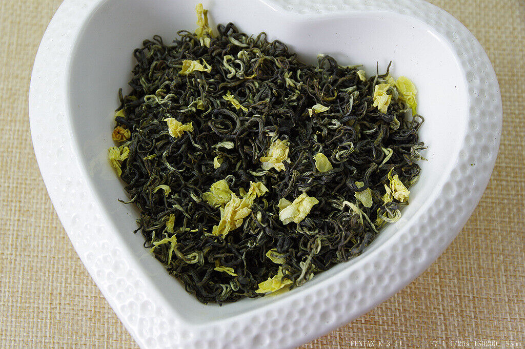 China Bi Tan Piao Xue Tea,Snowflakes Jasmine flower scented,Sichuan green tee