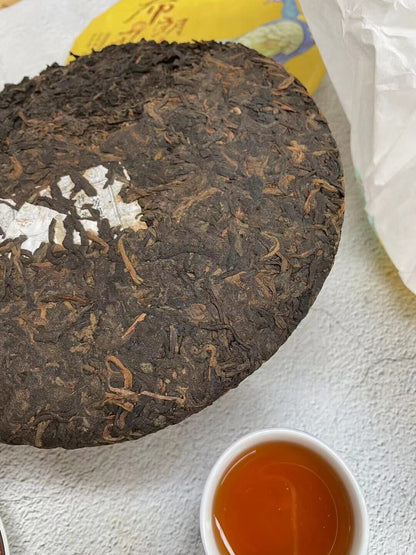 357g,2018 Yunnan bulang kongque Peacock Ripe puerh tea puer big tree pu erh 普洱