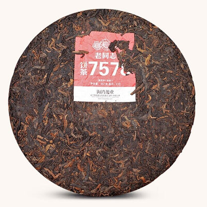 Yunnan Haiwan Lao Tong Zhi Old Comerade 7578 211 Ripe Pu'er Tree Pu-erh Tea 357g