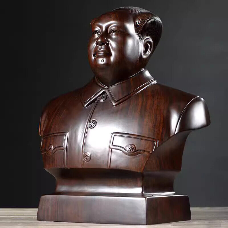 craft China Former state President Chairman Mao Zedong sculpture statue wood 毛泽东