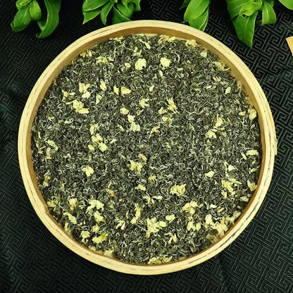 Jasmine Flower Green Tea Mo Li Piao Xue Jasmine Mixed with Green Tea Loose Leaf