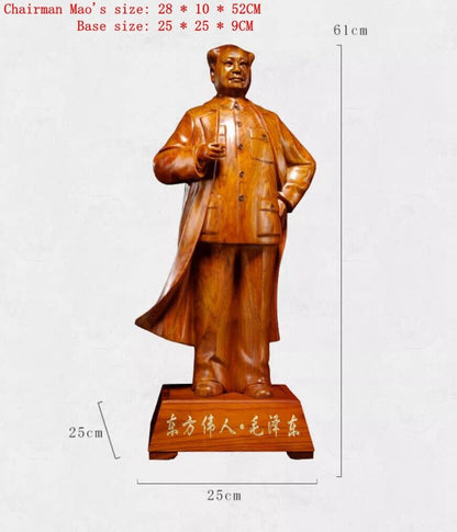 China great Leader Chairman Mao Zedong sculpture statue wood rosewood zhuxi 毛主席