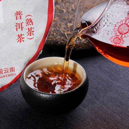2018 haiwan lao tong zhi Puer Tea Cake,Ripe te zhi Pin 181 Pu erh Tee 老同志普洱 400g