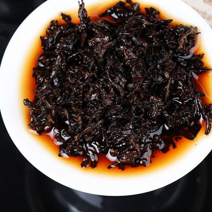 357g,Haiwan Old Comrade Blazing Sun Ripe Pu erh Puer Tea 1st Class Jiao Yang 普洱茶