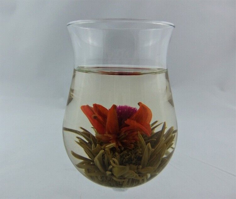 20Pcs, Different Handmade Blooming TEA,Artistic flowering Green Flower ball tee