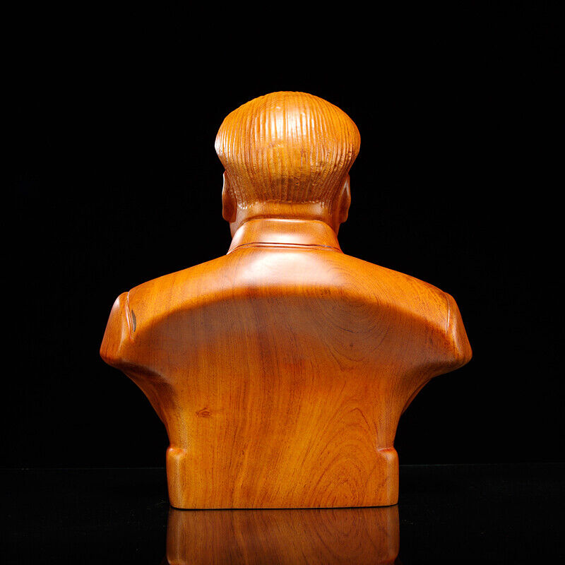 Half body China Leader Chairman Mao Zedong sculpture statue wood rosewood 毛主席