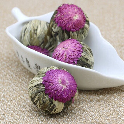 20 Pcs Blooming Tea Green Herbal Artistic Blossom Flowers Tee Blooming Tea Balls