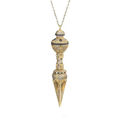 5A + Tibet Nepal Buddhist Buddha phurpa Demon subduing pestle Vajra Diamond Pendant safety protection Amulet Bring good luck