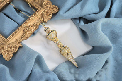 5A + Tibet Nepal Buddhist Buddha phurpa Demon subduing pestle Vajra Diamond Pendant safety protection Amulet Bring good luck