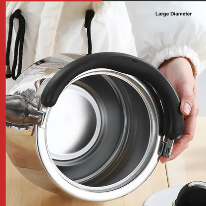 5L 304 Stainless Steel Boiling Water Pot Rapid Heating For Home Tea Kettle Large Capacity Teapot Thickened Whistle Kettle