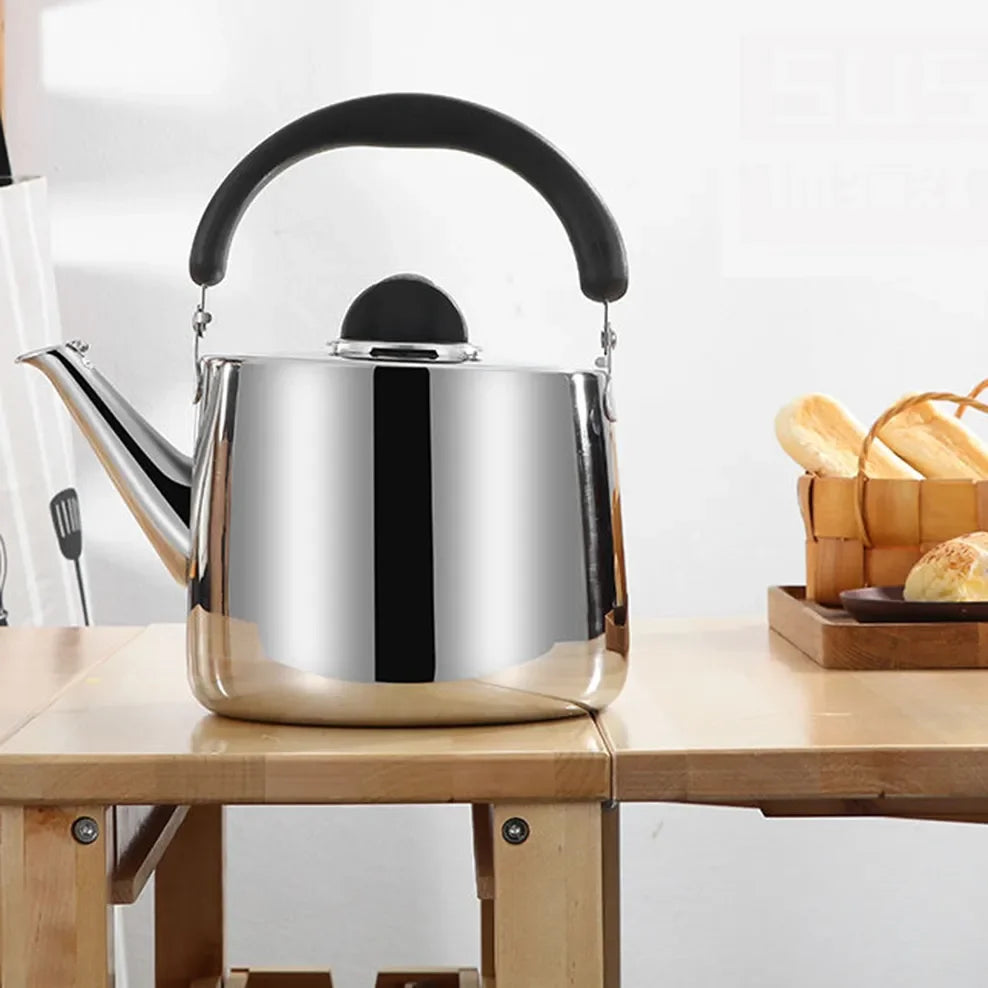 5L 304 Stainless Steel Boiling Water Pot Rapid Heating For Home Tea Kettle Large Capacity Teapot Thickened Whistle Kettle