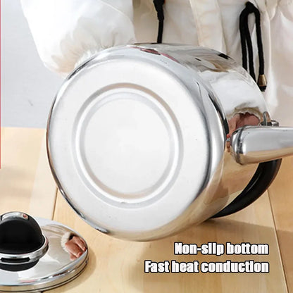 5L 304 Stainless Steel Boiling Water Pot Rapid Heating For Home Tea Kettle Large Capacity Teapot Thickened Whistle Kettle