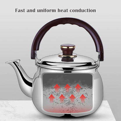 5L Large Capacity Boiling Water Kettle 304 Stainless Steel Teapot For Tea Brewing In Mug Whistle Kettle For Home Tea Infuser