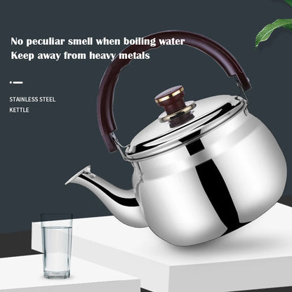 5L Large Capacity Boiling Water Kettle 304 Stainless Steel Teapot For Tea Brewing In Mug Whistle Kettle For Home Tea Infuser