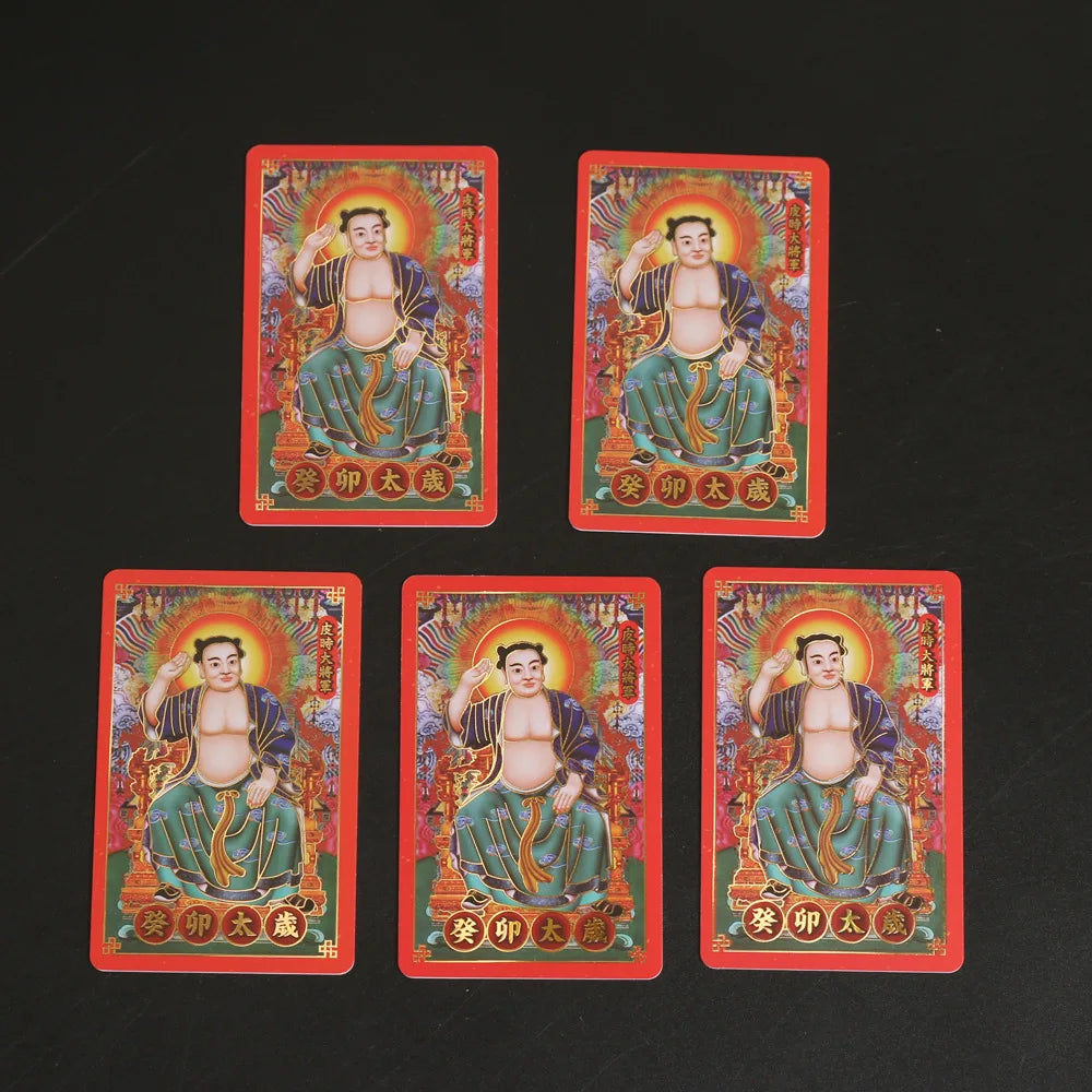 5P # 2023 NEW Geomantic Master home family Exorcise evil spirit Good luck all-powerful Amulet TAI SUI gold card talisman