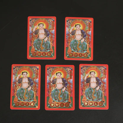 5P # 2023 NEW Geomantic Master home family Exorcise evil spirit Good luck all-powerful Amulet TAI SUI gold card talisman