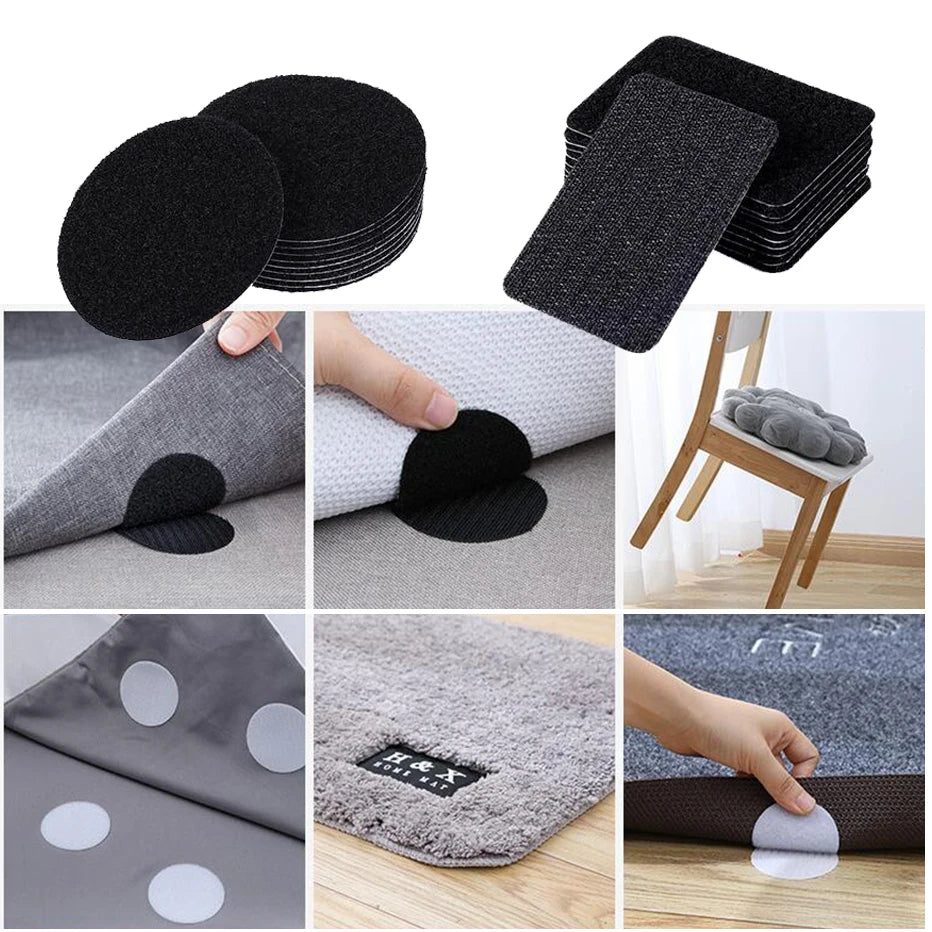 5PCS Adhesive Sofa Bed Sheet Fastener Table Cloth Anti-slip Fixed Anchor Buckle Resuable Double-sided Sticker