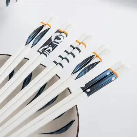5Pair/Set Blue and White Ceramic Japanese Style Chopsticks Bone Porcelain Long Chopsticks Sushi Chopstick Tableware Gifts