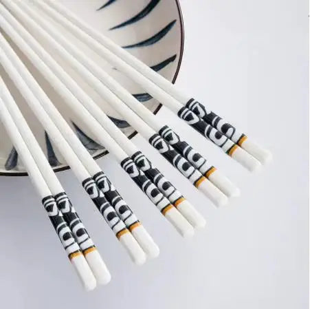 5Pair/Set Blue and White Ceramic Japanese Style Chopsticks Bone Porcelain Long Chopsticks Sushi Chopstick Tableware Gifts