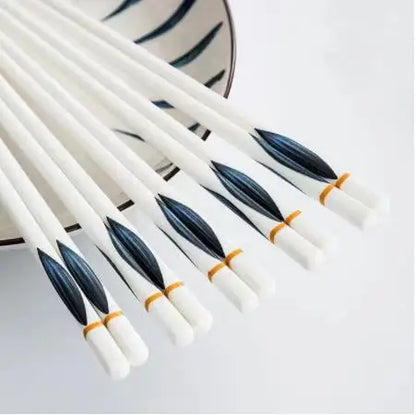 5Pair/Set Blue and White Ceramic Japanese Style Chopsticks Bone Porcelain Long Chopsticks Sushi Chopstick Tableware Gifts