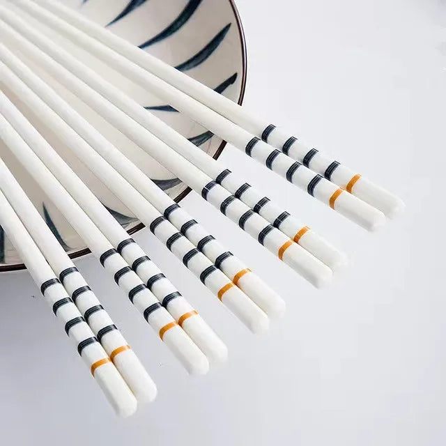 5Pair/Set Blue and White Porcelain Chopsticks Ceramic  Chinese Chopsticks Long Chopsticks Sushi Chopstick Tableware Gifts
