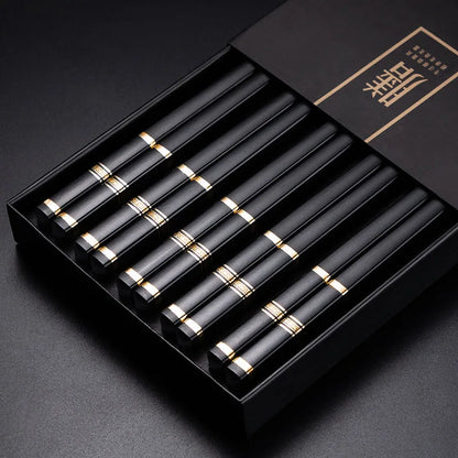 5Pairs /Set  Chopsticks Korea Sushi Sticks Reusable Metal Chopsticks Set Healthy Alloy Tableware Gift Chopsticks
