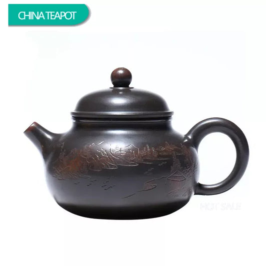 200ml Tradition Yixing Purple Clay Teapots Raw Ore Handmade Tea Pot Home Beauty Kettle Chinese Zisha Tea Set Customized Gifts