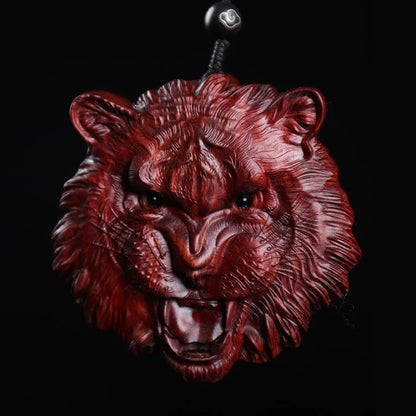 5cm Lobular Rosewood Animal Sculpture Traditional Chinese Chinese Zodiac Tiger Pendant Car Hanging Wall Decoration Collection