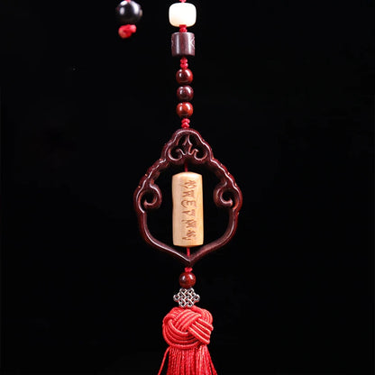 5cm Lobular Rosewood Pendant Buddha Lucky deduction Wood Sculpture Car Hanging Office Decoration Wall Decoration