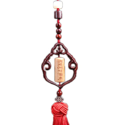 5cm Lobular Rosewood Pendant Buddha Lucky deduction Wood Sculpture Car Hanging Office Decoration Wall Decoration