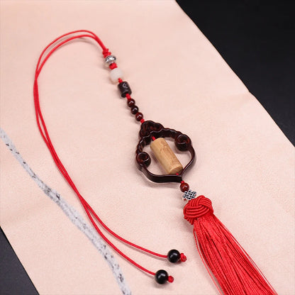 5cm Lobular Rosewood Pendant Buddha Lucky deduction Wood Sculpture Car Hanging Office Decoration Wall Decoration