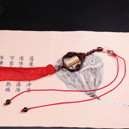 5cm Lobular Rosewood Pendant Buddha Lucky deduction Wood Sculpture Car Hanging Office Decoration Wall Decoration