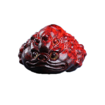 5cm Pendant Lobular Rosewood Traditional Chinese Myth Historical Traditional Chinese Three-legged toad Animal Sculpture