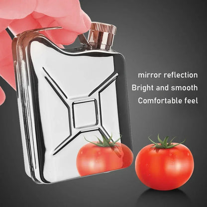5oz Mini Hip Flask 304 Stainless Steel Oil Barrel Flask Outdoor Flask For Alcohol Oil Drum Whiskey Bottle Military Wine Set