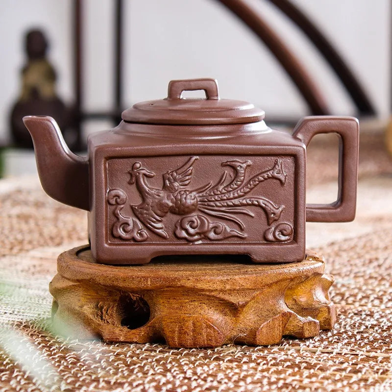 5pcs Kung Fu Tea Set [1 Teapot + 4 Cups Set] 100ml Chinese Xi Shi Porcelain Tea Sets Ceramic Yixing Purple Clay Kettle