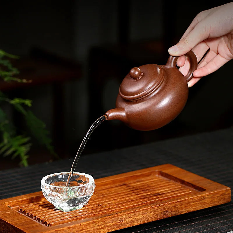 5pcs Kung Fu Tea Set [1 Teapot + 4 Cups Set] 150ml Chinese Xi Shi Porcelain Tea Sets Ceramic Yixing Purple Clay Kettle