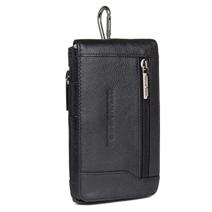 6.1 Inch Genuine Leather Waist Belt Pack Men Hip Bum Pocket Card Holder Cowhide Coin Purse Pouch Cell Phone Case Hook Fanny Bags