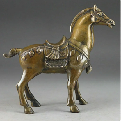 6.8 Inch/China Rare Copper Old Manual Hammer Statue of Horse