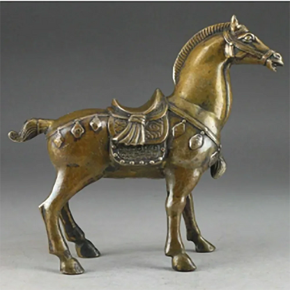 6.8 Inch/China Rare Copper Old Manual Hammer Statue of Horse