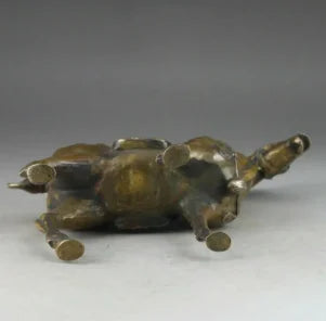 6.8 Inch/China Rare Copper Old Manual Hammer Statue of Horse
